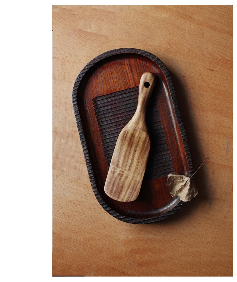 Teak wood spatula set  with wall bracket for kitchen spatula utensil set , ACACIA kitchen set