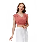 Summer Blouse Summer Ladies Women's Summer Sleeveless Crop Shirts Top Blouse With Casual Style