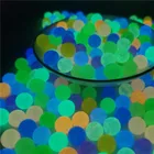 Plastic Round Beads 6mm/8mm Fluorescent Plastic Round Beads With Holes Luminous Fishing Beads