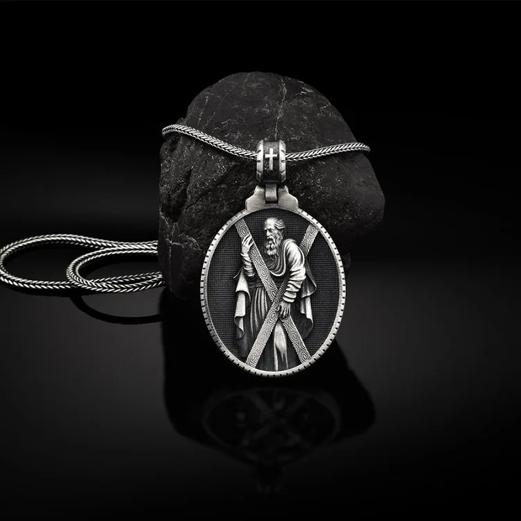 X Shape Cross Pendant Necklace 