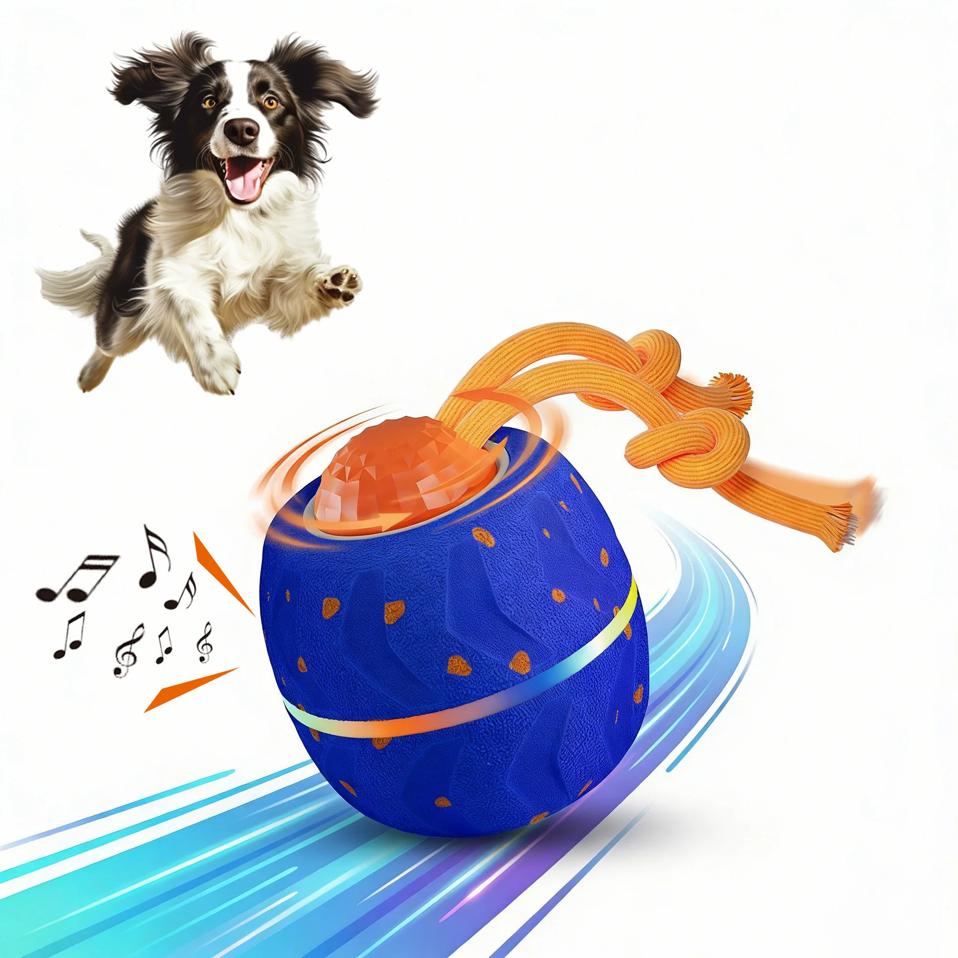 Hot E-TPU Pet Toy Ball Light up Sound Interactive Bouncing Ball Durable Chew Toy for Dogs Self Play Boredom Relief Pet Products supplier