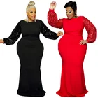 Dress Wholesale Fall New Design Women Sequin Solid Color Plus Size Dress Women Clothing