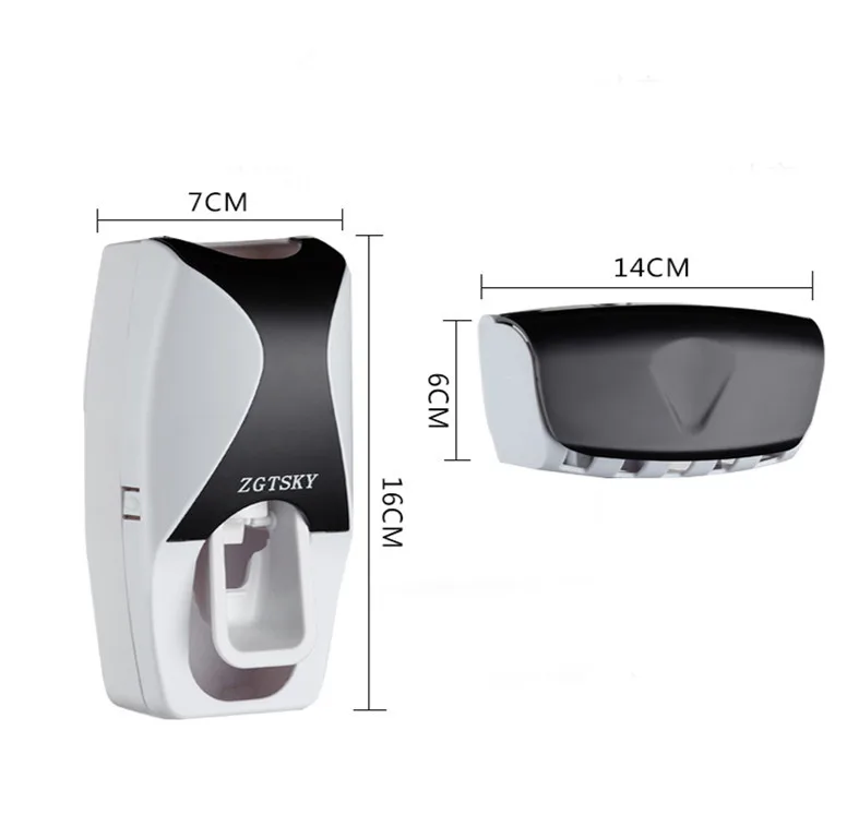 Hot products automatic toothpaste squeezing device punch-free wall suction toothbrush holder bathroom toothpaste holder