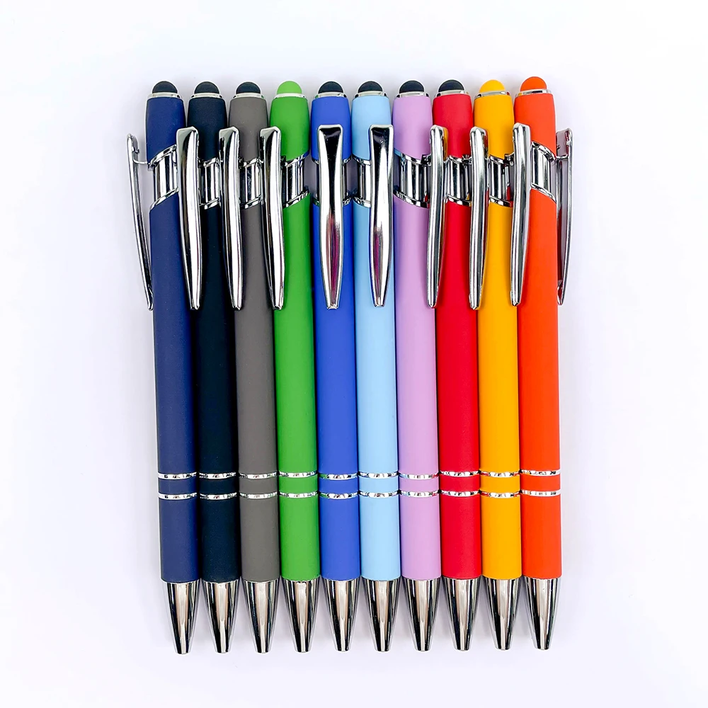 Promotional Black Ink Work Pen with Super Soft Grip Ball Point Pen