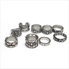 Silversilver New Hand-Woven Women Fashion Vintage Jewelry Punk Adjustable Ring Men