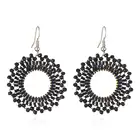 Earrings Earrings European And American Fashion Geometric Circle Multicolor Rice Bead Handmade Earrings