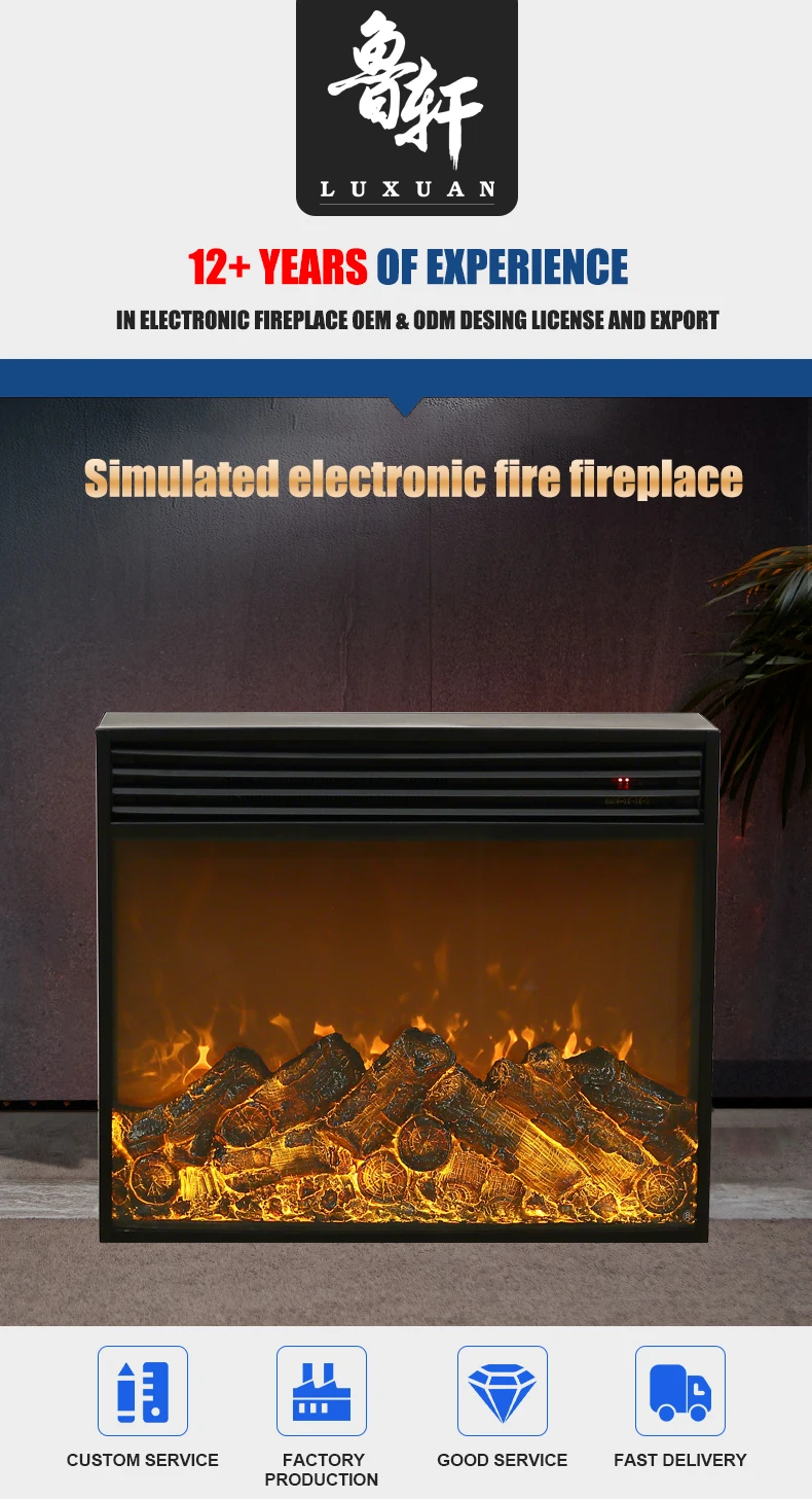 Wall-mounted Fireplace, LED, 30-60 - detail 2