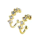 Earrings Wholesale Gold-plated Fashion Earrings 18K Zircon Ear Clip Hot Products Jewelry For Women Design
