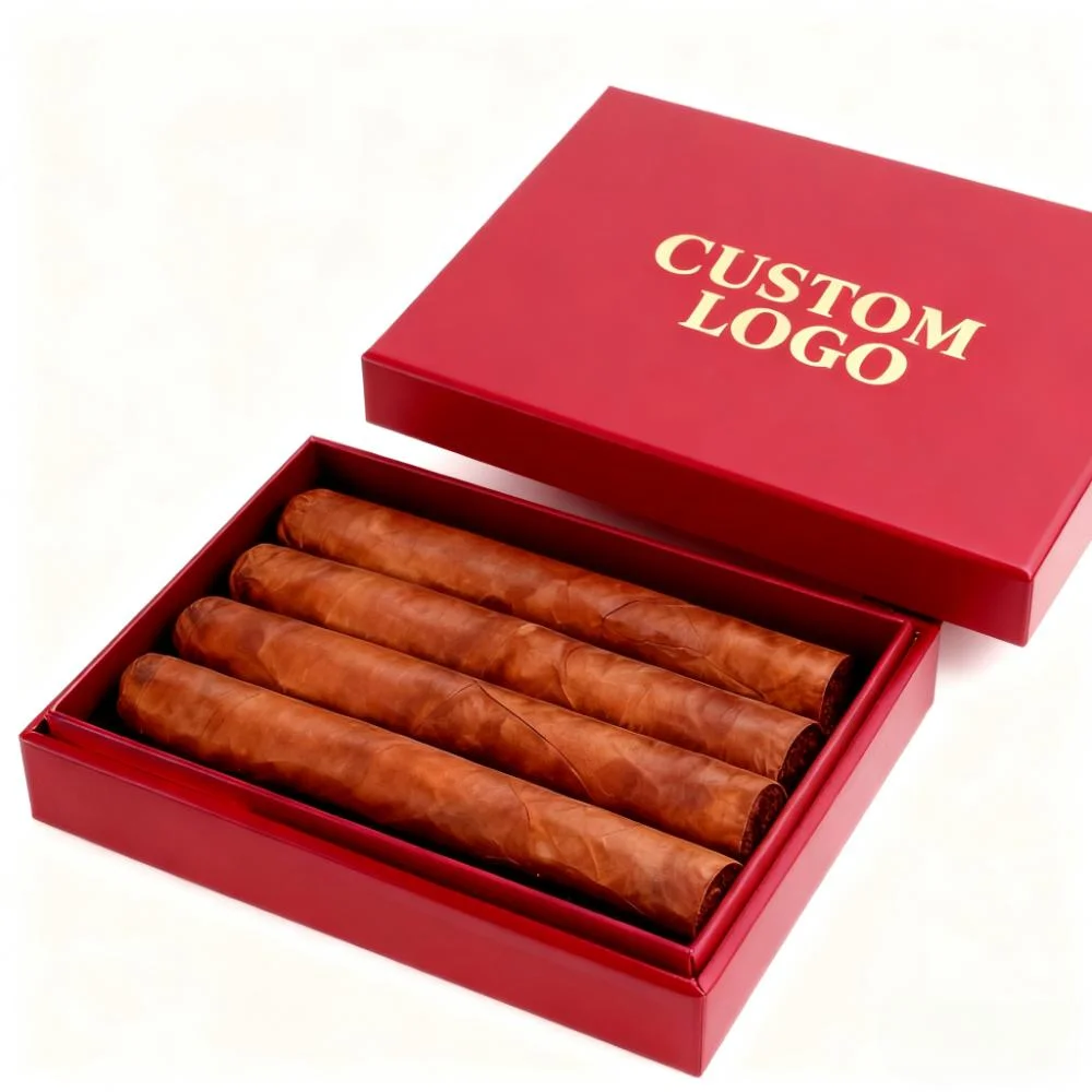 High-End Cigar Sample Boxes Custom Tobacco Packaging with Sponge Lining Magnetic Closure Rigid Cardboard Extra-Thick supplier