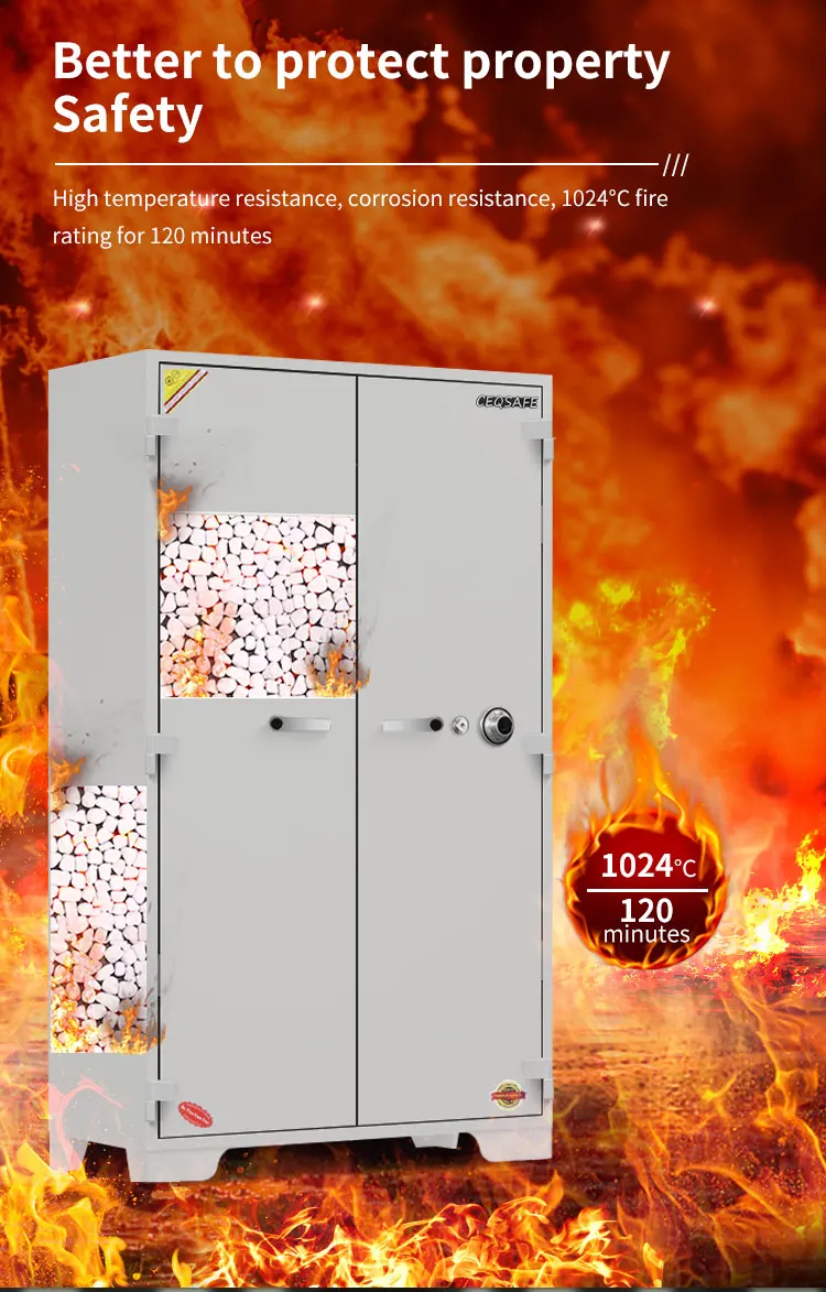 CEQSAFE High Security Metal Digital Mechanical Combination Lock Fireproof Safe Box Electronic Double Lock Doors Vault Safe supplier