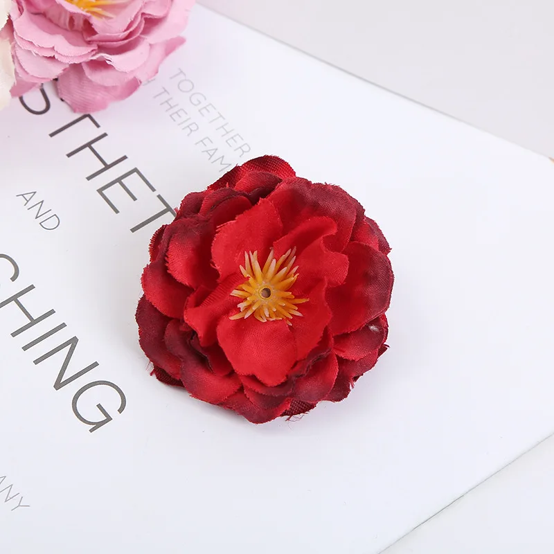 Silk Mini Camellia Flower Head Artificial 5CM Rose Head for Sale ...