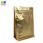 Box Plastic Bags Pack Plastic Bag Popular Box Bottom Reusable Plastic Zipper Doy Pack Blue Coffee Bags
