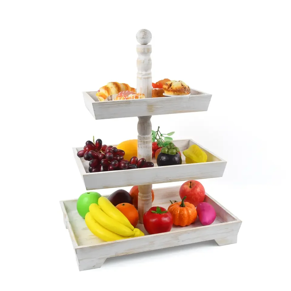 3 Tiered Tray Stand Serving Tray For ,Fruits Appetizers Pastry,Dessert Table Display Set Food,Cake Holder for Party,