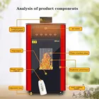 Pellet Stove Wood Burning Fireplaces Biomass Pellet Burner Burn Wood Indoor Fireplace Heating Stove