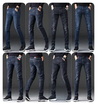 Wholesale high-quality jeans manufacturers direct summer and autumn slim straight leg casual breathable wear jeans for men