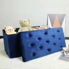 Living Furniture Living Room Furniture Velvet Folding Storage Bench
