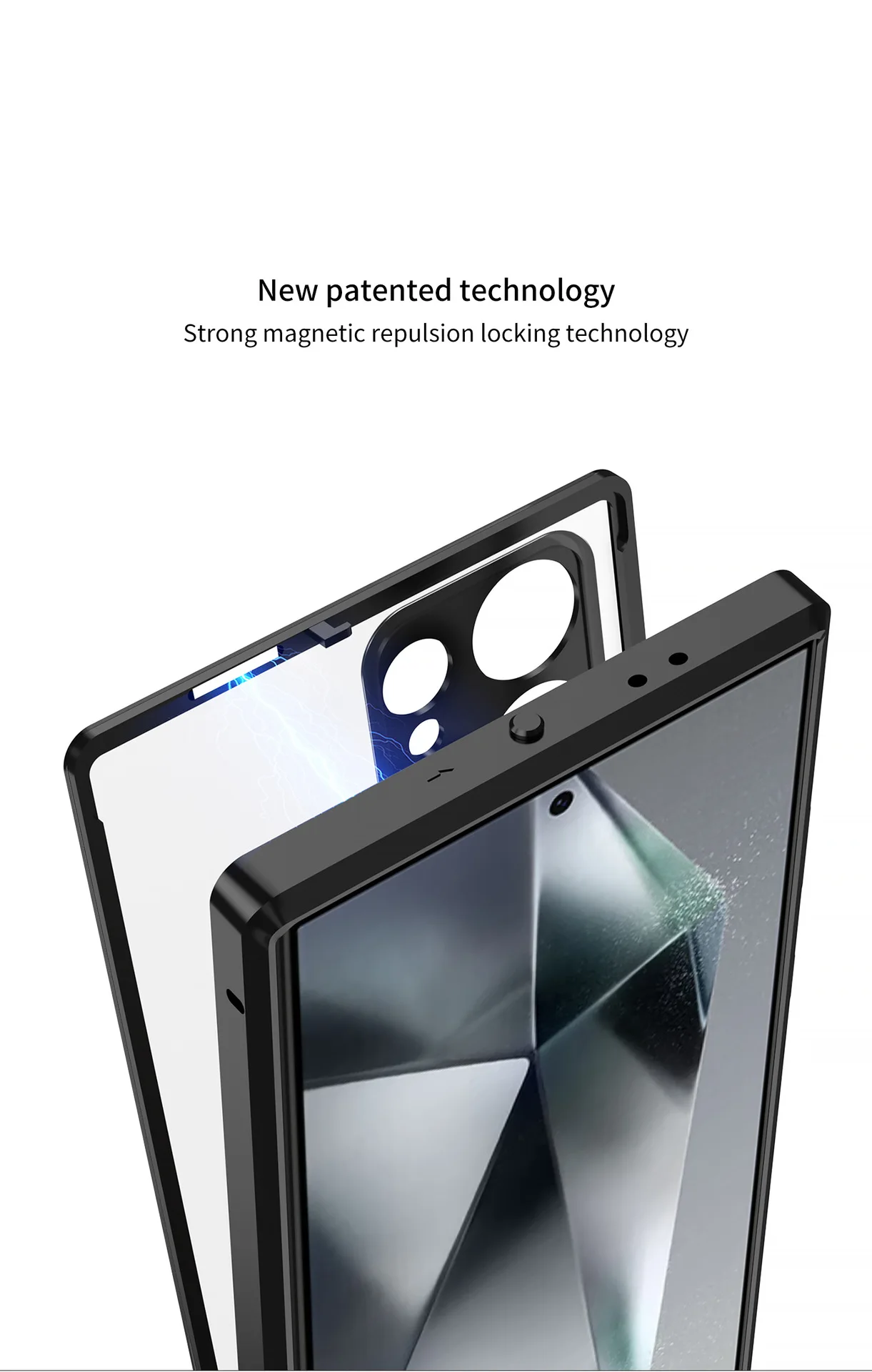 product phone case for samsung s25 ultra s24plus s23 ultra snap on metal single sided magnetic protective lens laudtec-7