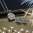 Fashion Jewelry Set Hot Fashion 925 Sterling Silver Classic Geometric Accessories Jewelry Set For Ladies