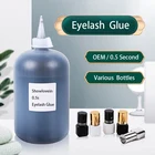 OEM 100 500 1000ml Lash Adhesive Glue Custom Black 1L Eyelash Extension Glue 0.5 Second Eyelash Glue