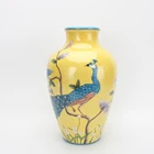 Flower Porcelain Painting V088 Chinese Ceramic Flower Vase Porcelain Painting Blue Vases Home Decoration