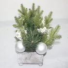 Wholesale Christmas Decoration Pine Needles With Christmas Ball Church Winter Artificial Christmas Candlestick