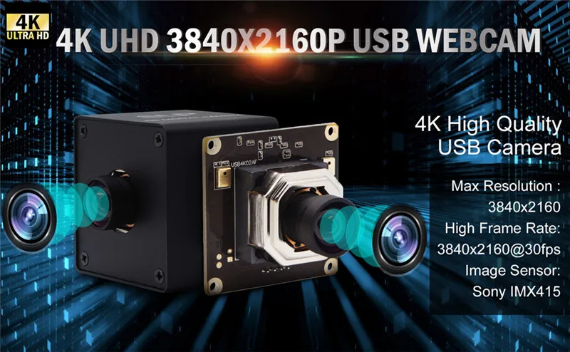 Elp Usb 4k Camera Module Ultra Hd Lightburn Camera Sony Imx415 Plug And