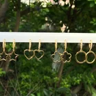 Fashion Hoop Earrings Fashion Sterling Silver Gold Plated Statement Flower Shaped Hoop Earrings