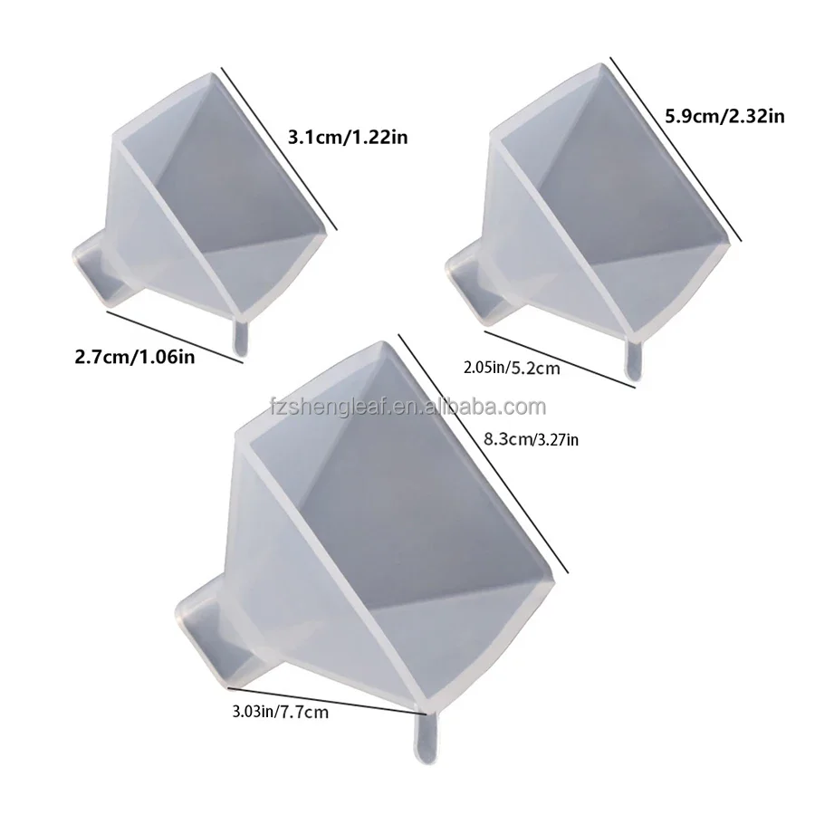 product pyramid crystal silicone resin molds for making candle craft art supplies eco friendly diy wholesale opp bag custom size-3