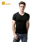 Clothes Shirt Tshirt V Neck Cheap Price Short Sleeve Modal Mens Clothes V Neck White Men T Shirt