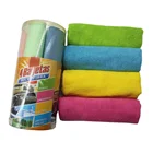 Microfibre Cleaning Supplier Detailing 200gsm 300gsm 4pc Microfibre Kitchen Home Cleaning Towel With PVC Pack