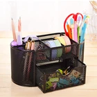 Office Metal Mesh Pen Holder Multi-case Pencil Case Metal Mesh Color Pen Holder Office Storage