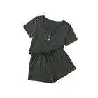 Clothing Girl Kids Summer Clothing Newborn Infant Baby Girl Cotton Button Top With Shorts 2Pcs Outfit Set