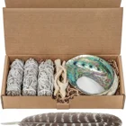 Abalone Shell Robin Crystal Abalone Shell Sage Set Cleansing Smudge Kit For Healing
