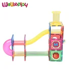 New Style Educational 118pcs Plastic Marble Run Magnetic Toys Race Track Magnetic Tiles