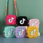 Popular Cute Pouch Kids Purse Mini Purse Fingertip Press Fidget Coin Wallets Silicone Bag Silicone Purse