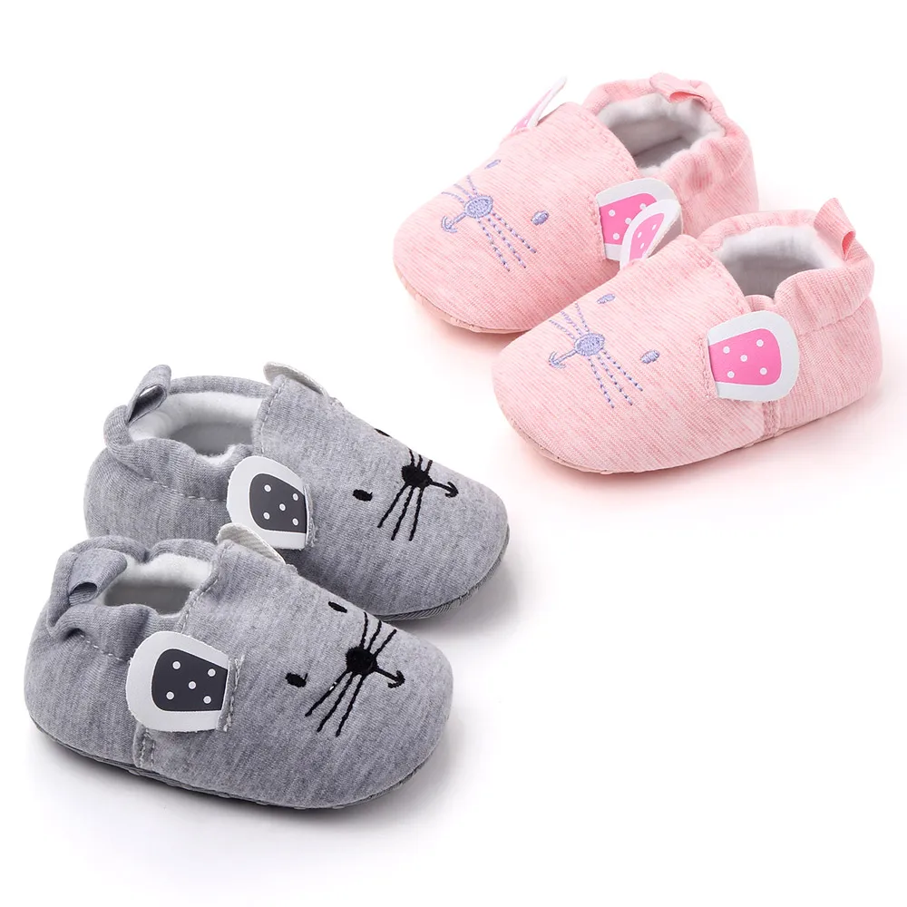 Winter New Cartoon Animals 0-1 Year Old Baby Home Non-slip Toddler Shoes details
