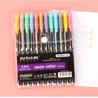 Pen Pastel Metallic Glitter Plastic Gel Pen Set For Office School Art Drawing 12/16/24/36/48 Color 1.0MM