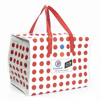 Takeaway food delivery logo printed thermal insulation reusable insulated grocery bag cooler