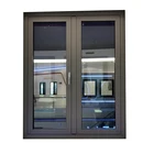 Windows Window Luxury Villa Windows Dark Grey Double Pane Aluminum Swing Window