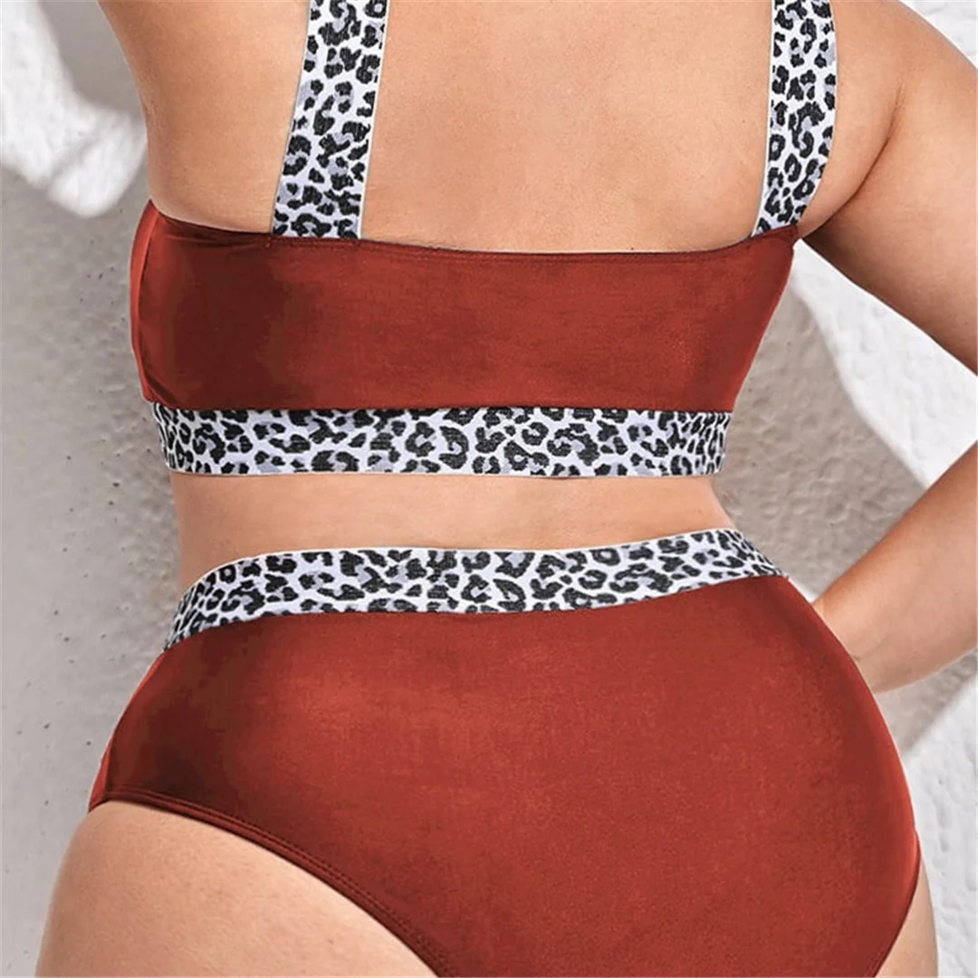 Xl Xl Splicing Bikini Plus Size Large Size Swimwear Women Swimsuit