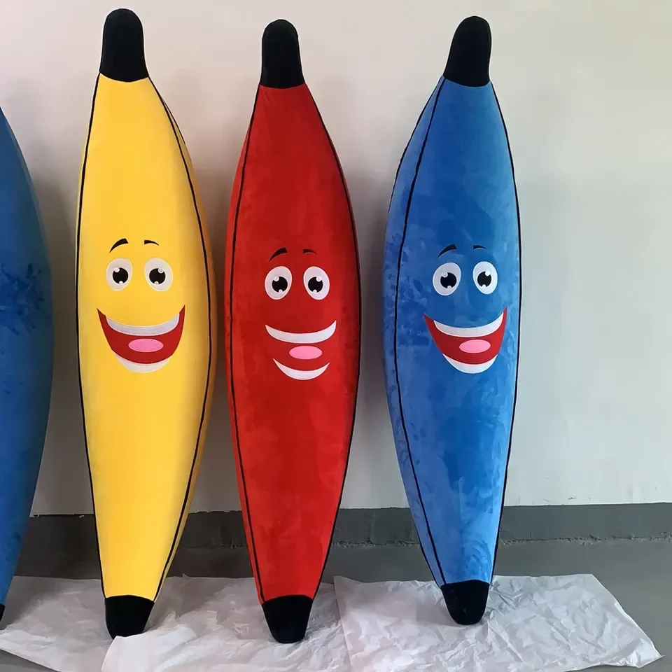 Factory Sale Directly 180cm High Inflatable Banana Doll Outdoor Advertising Inflatable Plush Toys