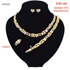 Jewelry Set Sets JHT145 Wholesale Cute Teddy Bear Jewelry Set 18K Gold Plated Kids Jewelry Sets