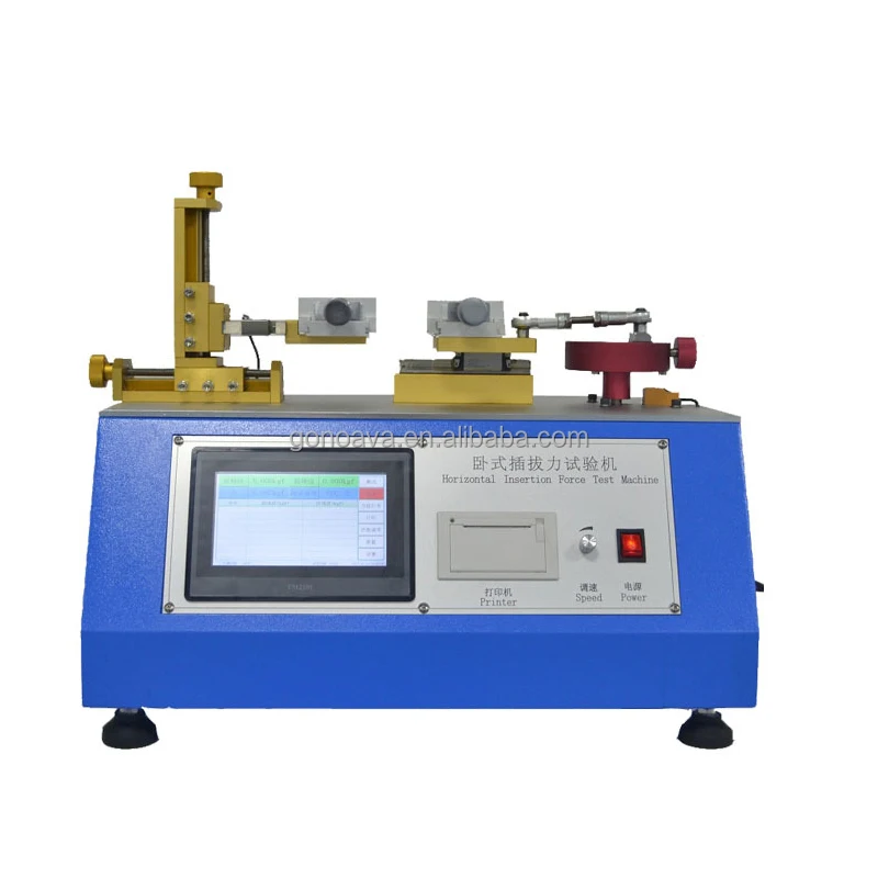 Horizontal Plug And Pull Force Testing Machine Connector Insertion And