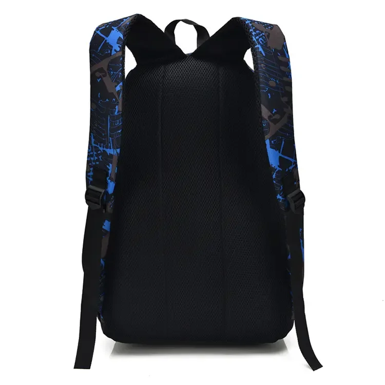 New Men's Bag Korean Style Fashion Student Schoolbag Backpack Three-piece Casual Travel & Outdoor Hiking Backpack