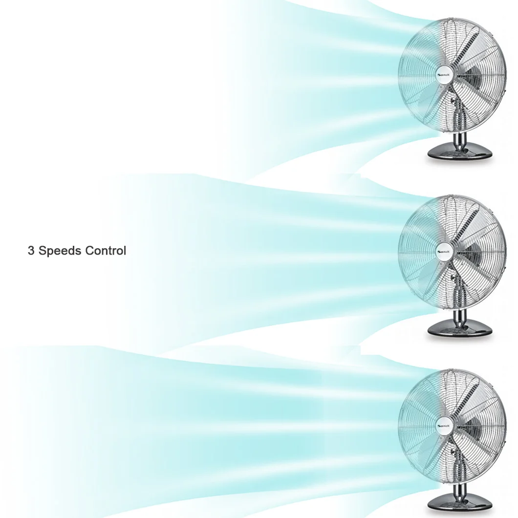 Vintage Table Desk Fan, Electric, Metal - detail 2