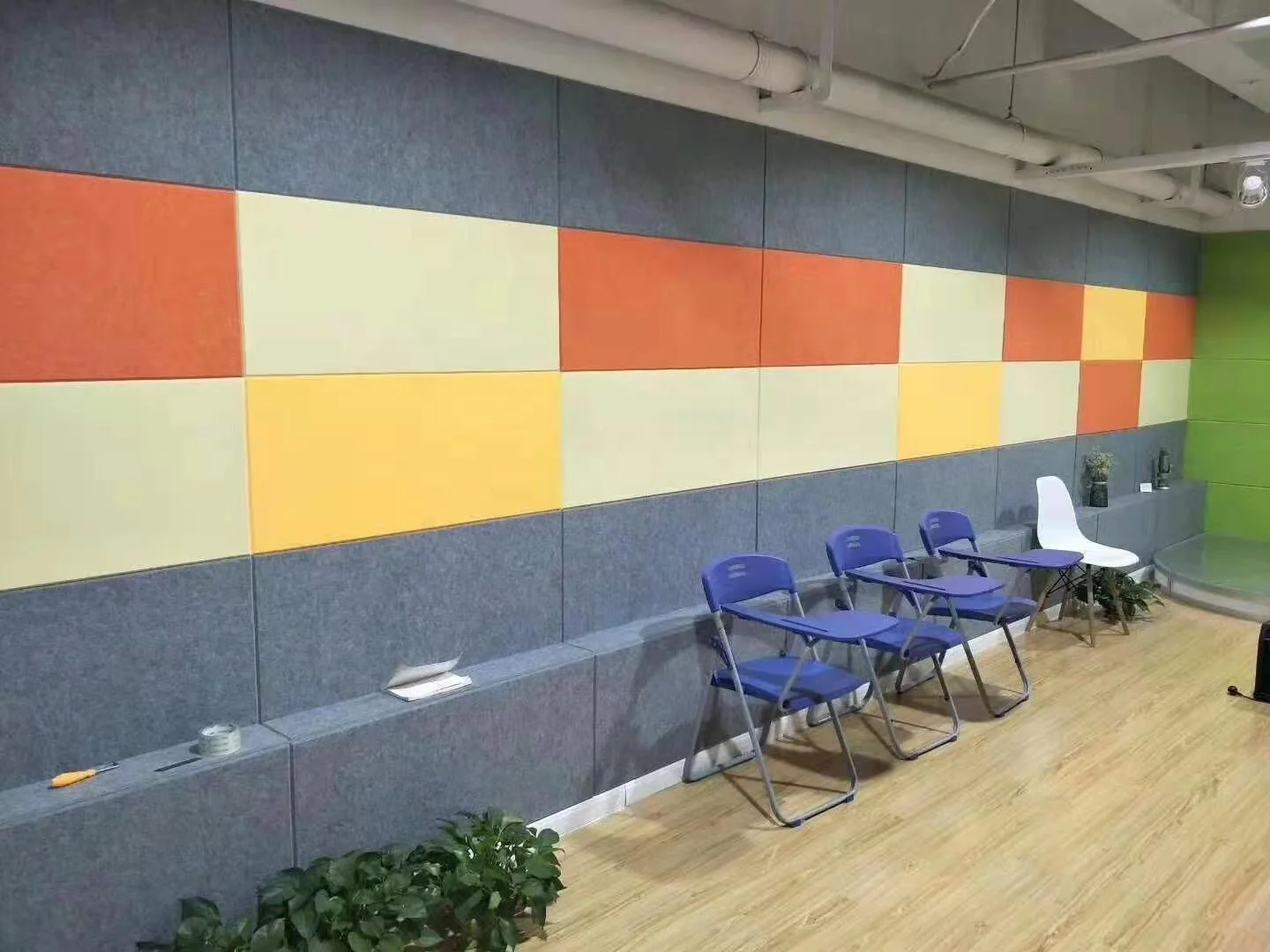 9mm 12mm Indoor Decorative Soundproof Wall Panel Pet Felt 100% Polyester Fibre Acoustic Panel For Meerting Room