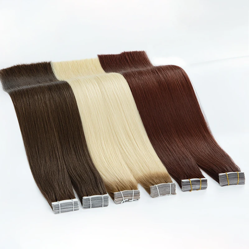 product leshine wholesale european tape hair extensions human hair double drawn tape in hair extensions-5