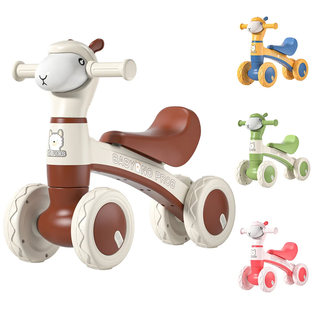 Baby Ride On Car Toys Children's Balance Bike from 1 Year Balance Walker Toy With 4 Wheels For 10-36 Months Boys And Girls