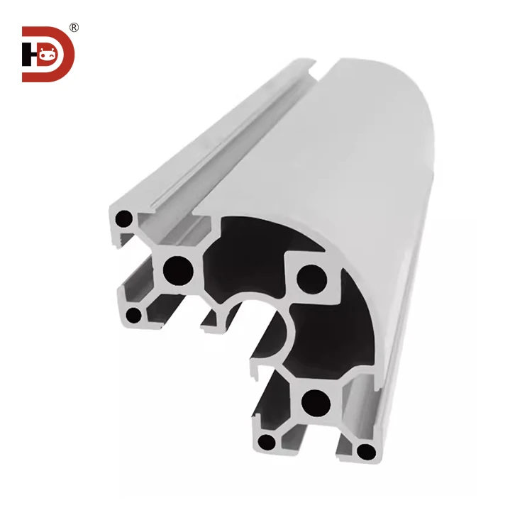 Industrial Extruded Aluminum Profile 6630R Semi-circular 6060 Curved Aluminum Alloy Profile manufacture