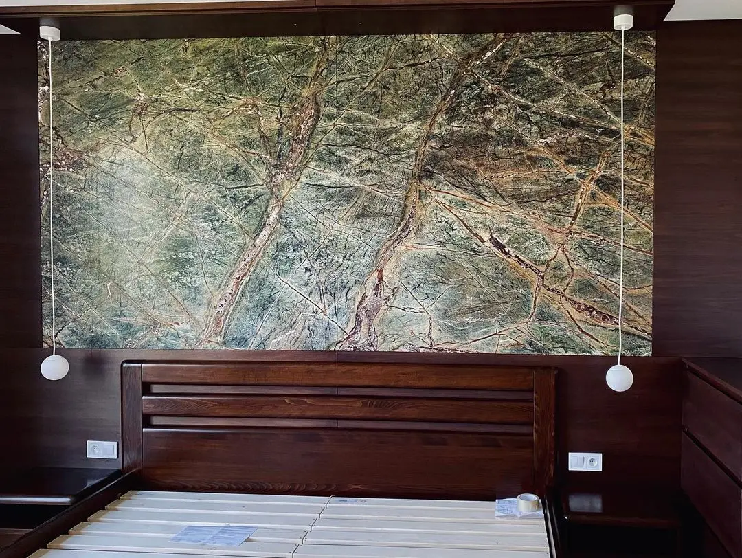 product china suppliers modern green rainforest brown marble slab polished surface 1 year warranty for villa flooring and wall tiles680322-9